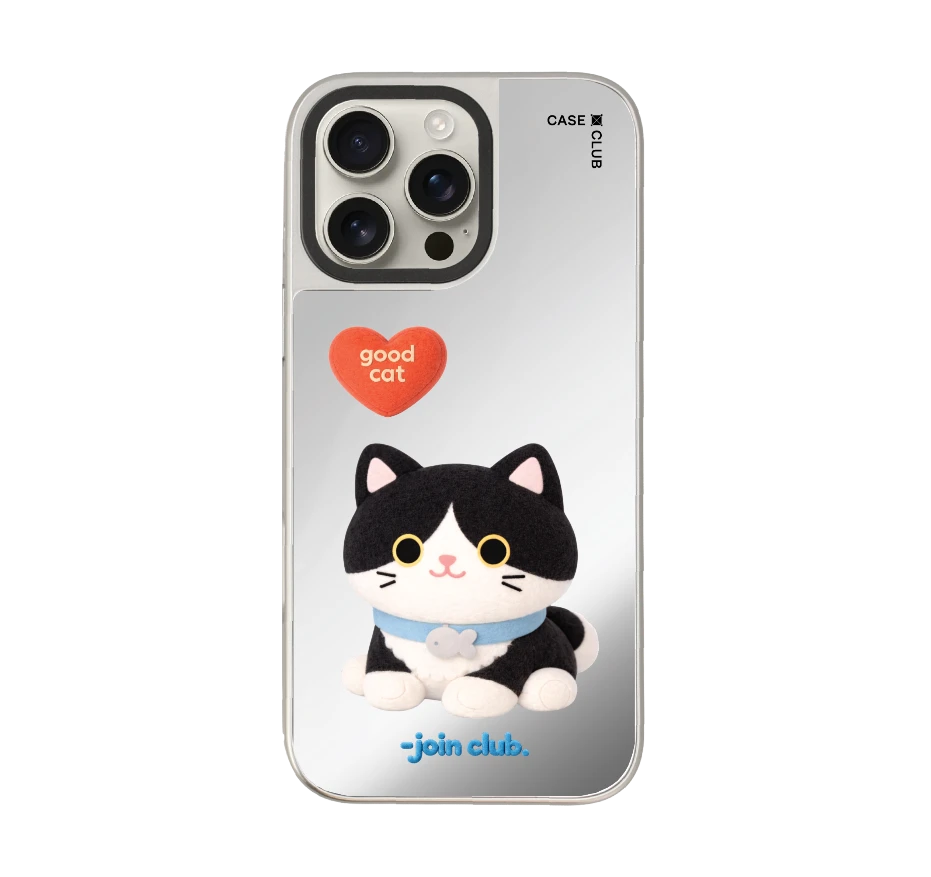 join the club heartful tuxedo cat