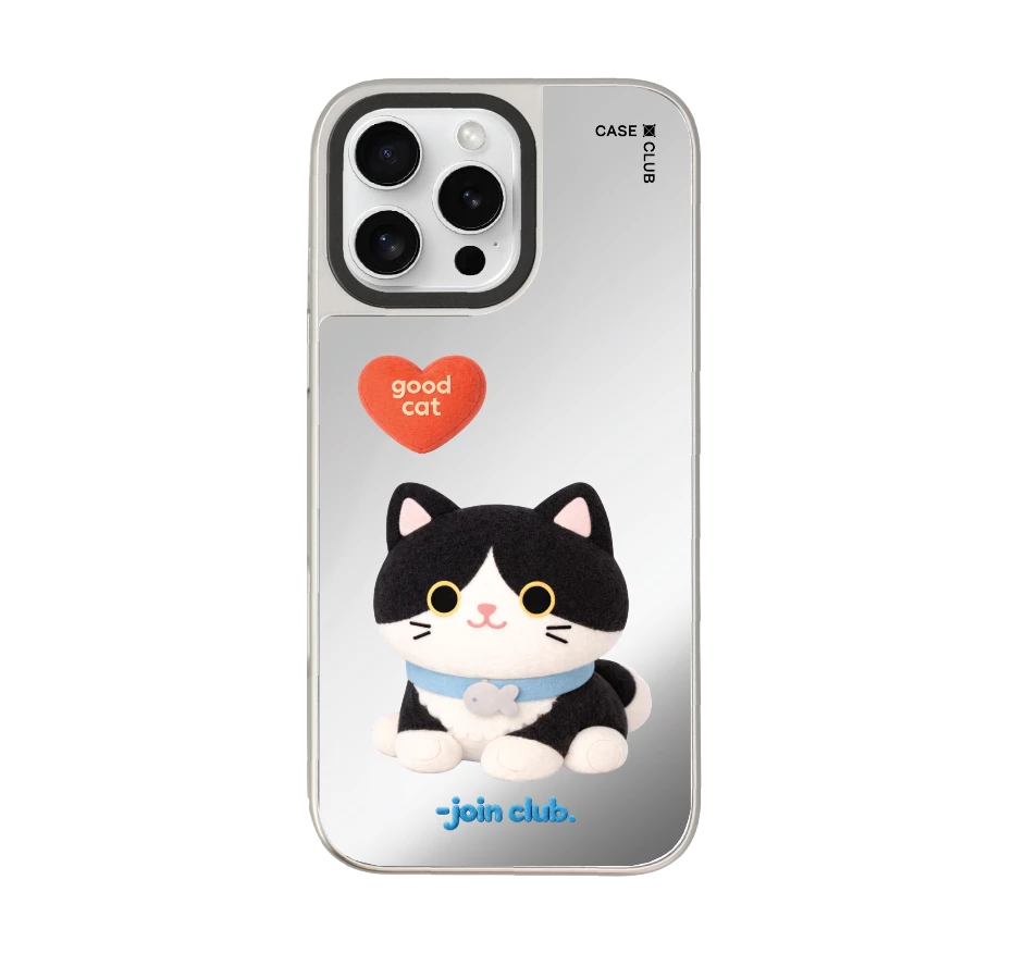 join the club heartful tuxedo cat
