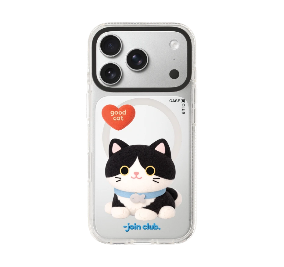join the club heartful tuxedo cat