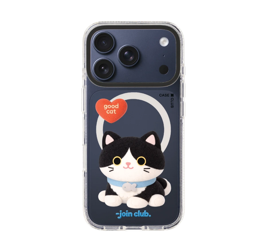 join the club heartful tuxedo cat