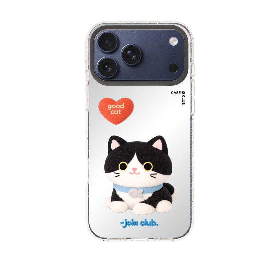 join the club heartful tuxedo cat