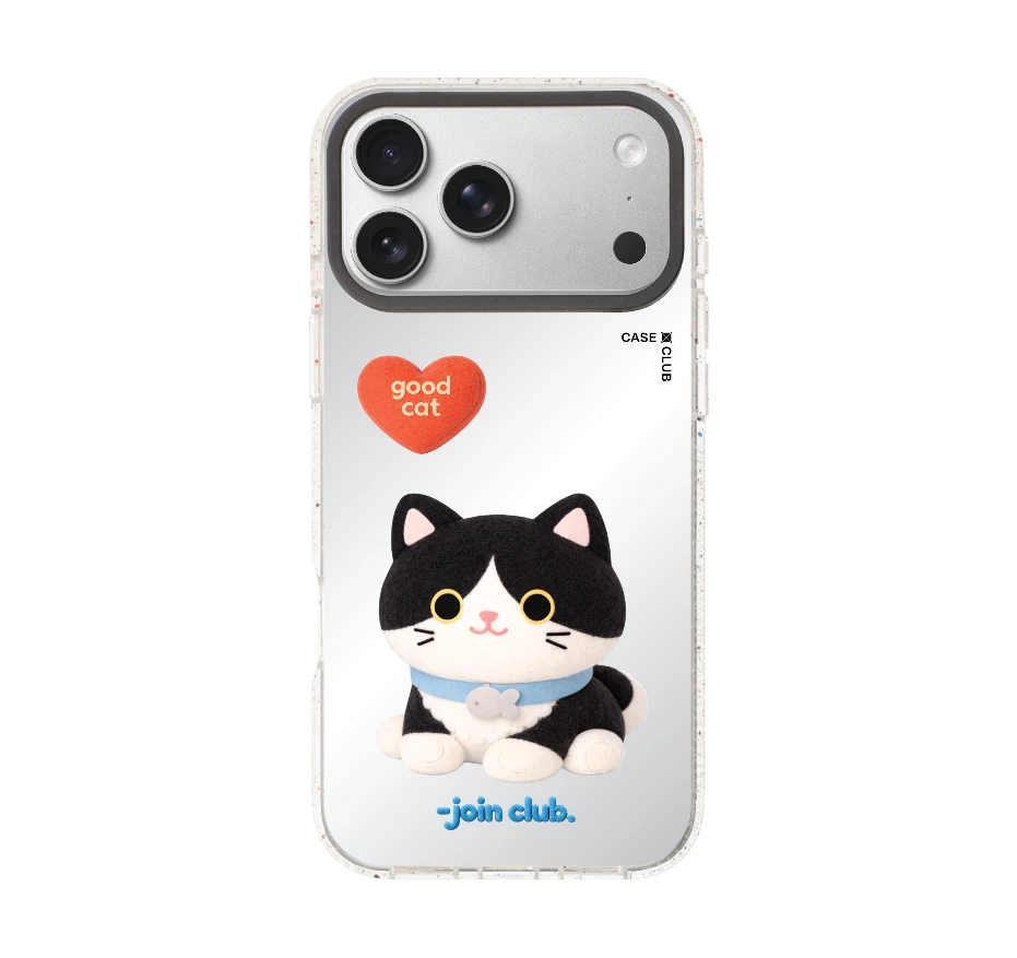 join the club heartful tuxedo cat