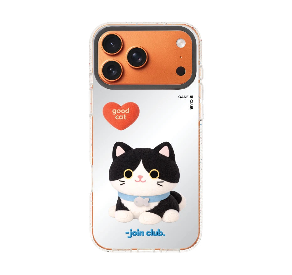 join the club heartful tuxedo cat