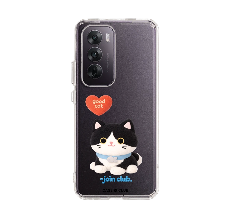 join the club heartful tuxedo cat
