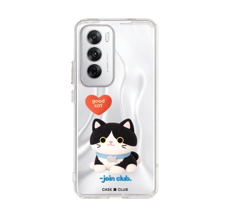 join the club heartful tuxedo cat