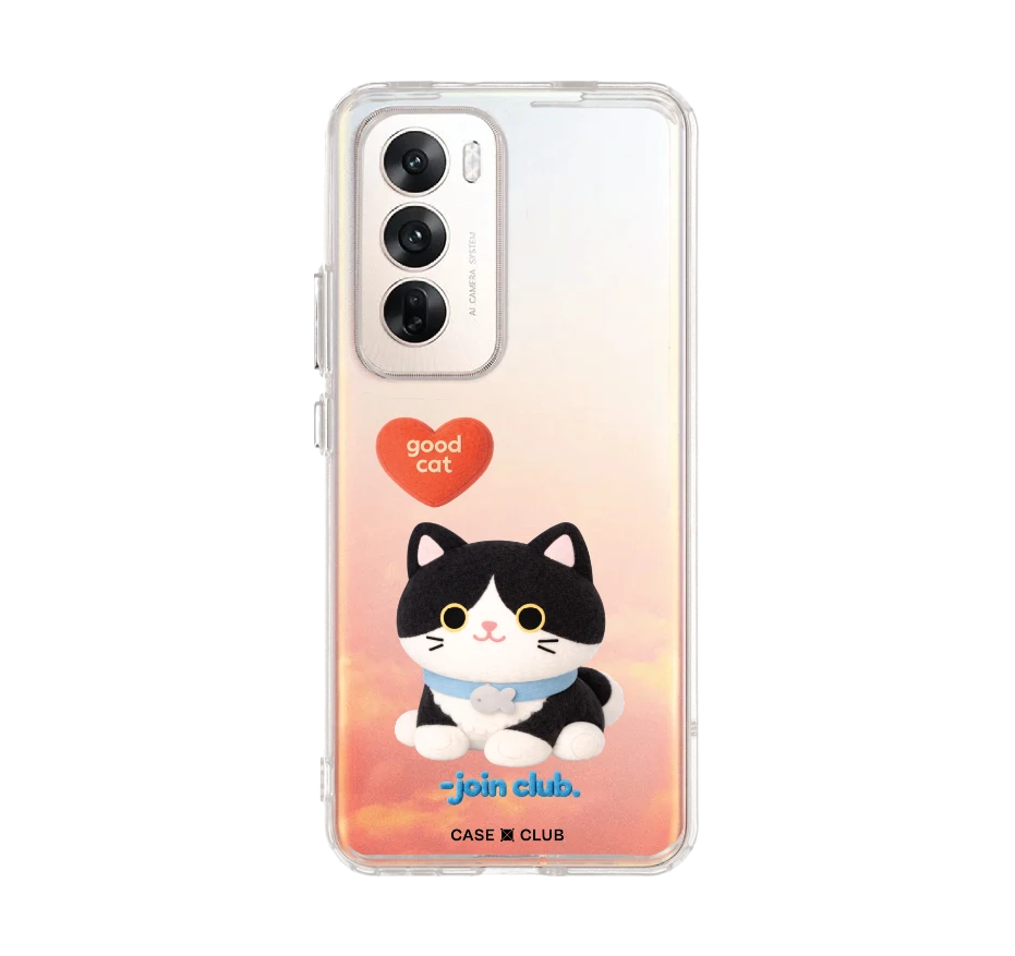 join the club heartful tuxedo cat