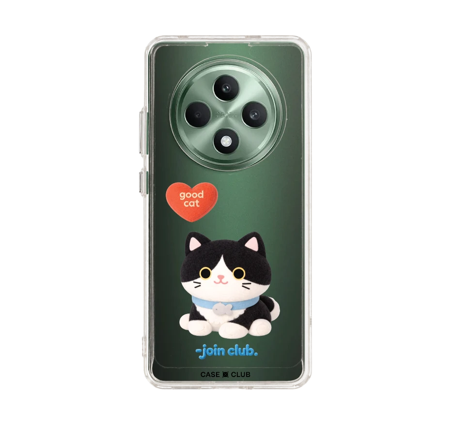 join the club heartful tuxedo cat