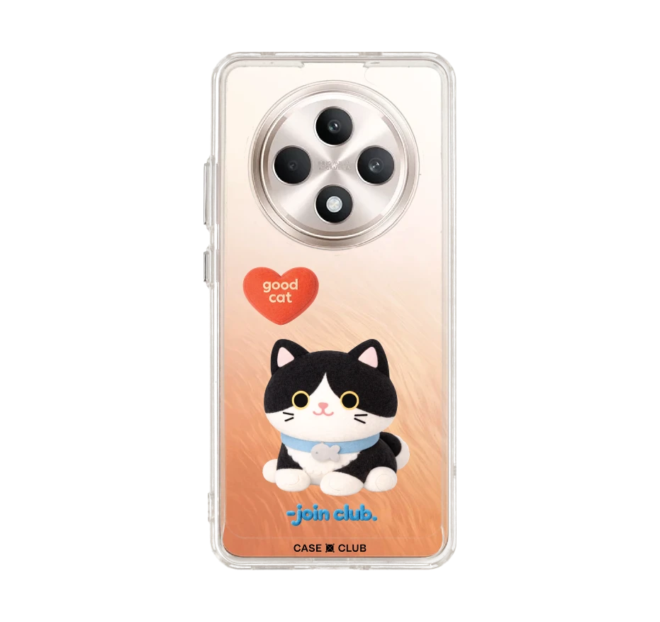 join the club heartful tuxedo cat