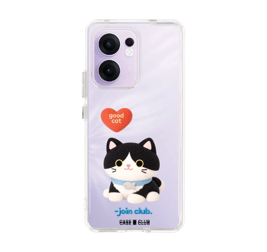 join the club heartful tuxedo cat