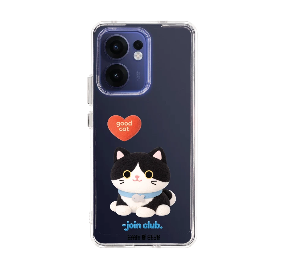 join the club heartful tuxedo cat