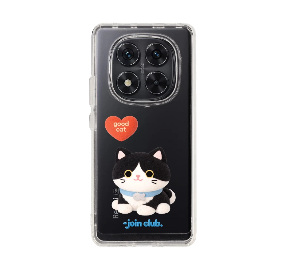 join the club heartful tuxedo cat