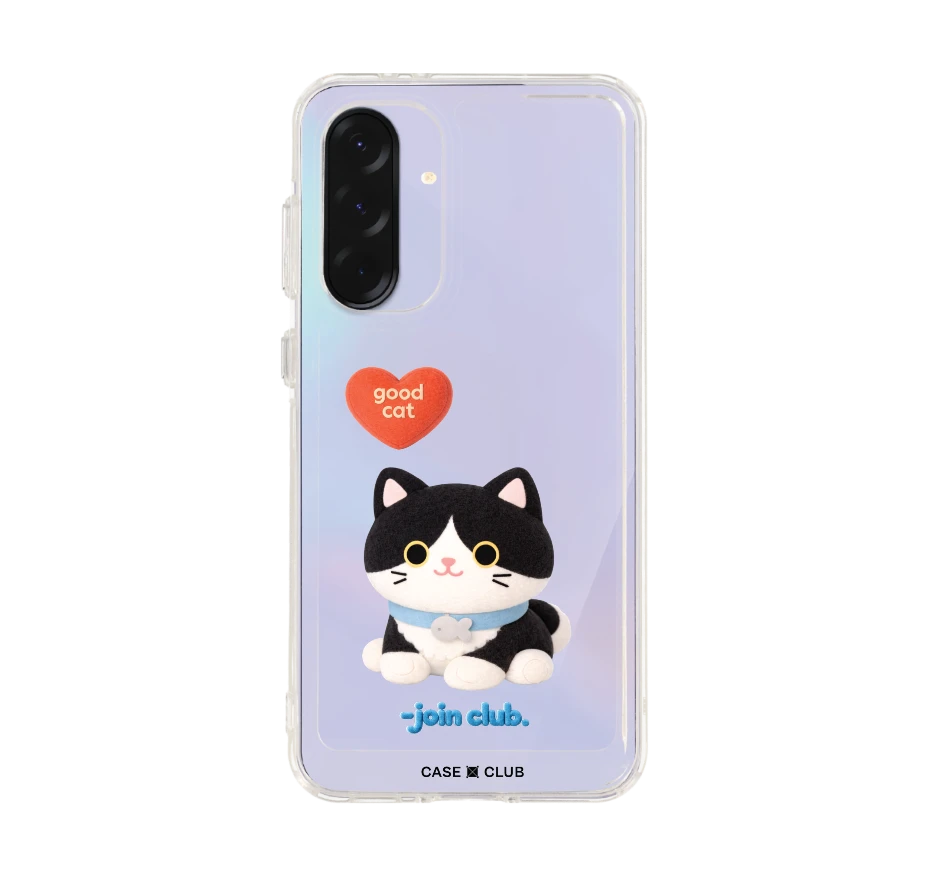 join the club heartful tuxedo cat