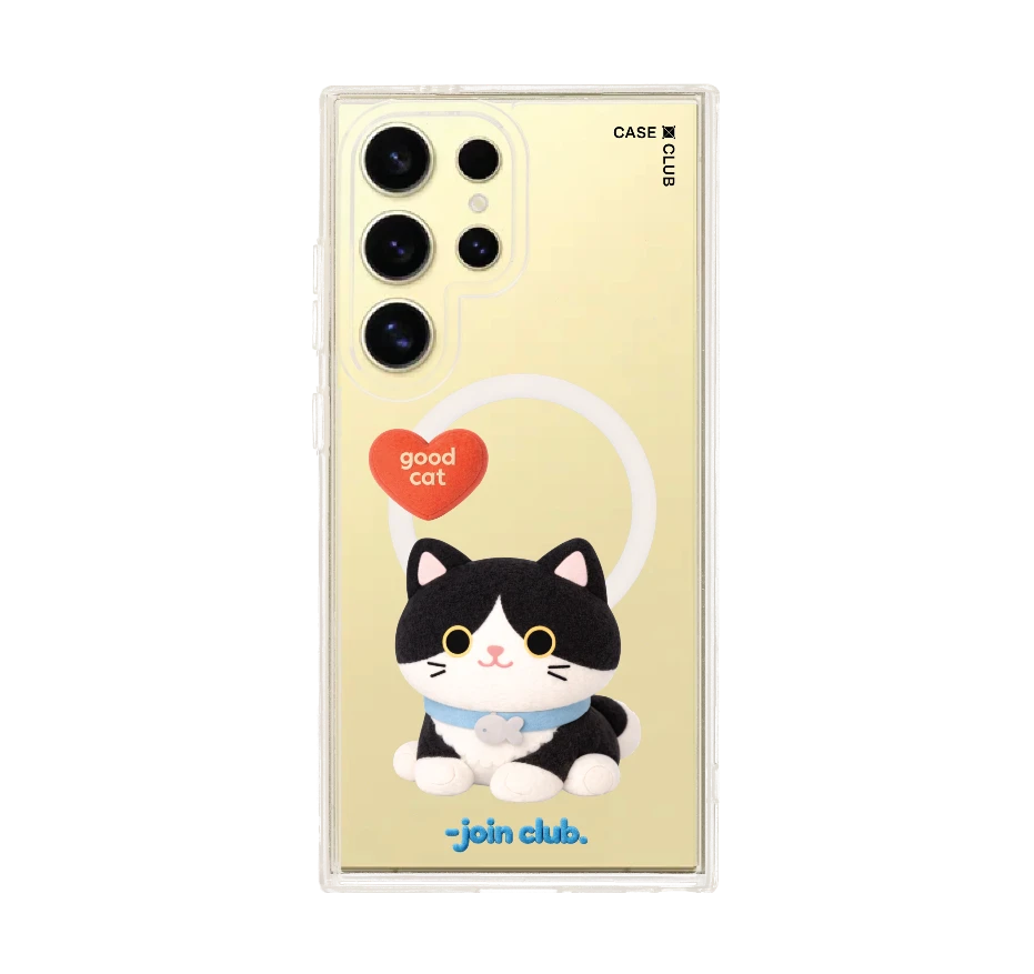 join the club heartful tuxedo cat