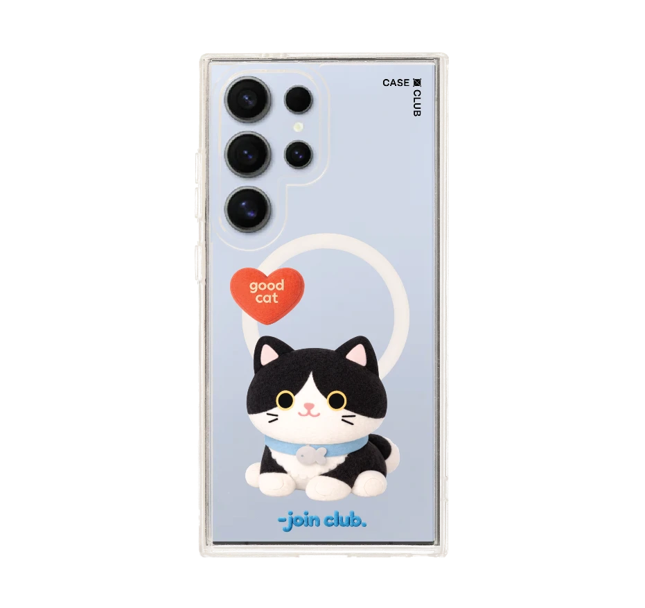 join the club heartful tuxedo cat