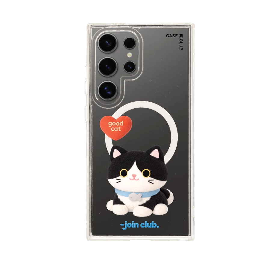 join the club heartful tuxedo cat