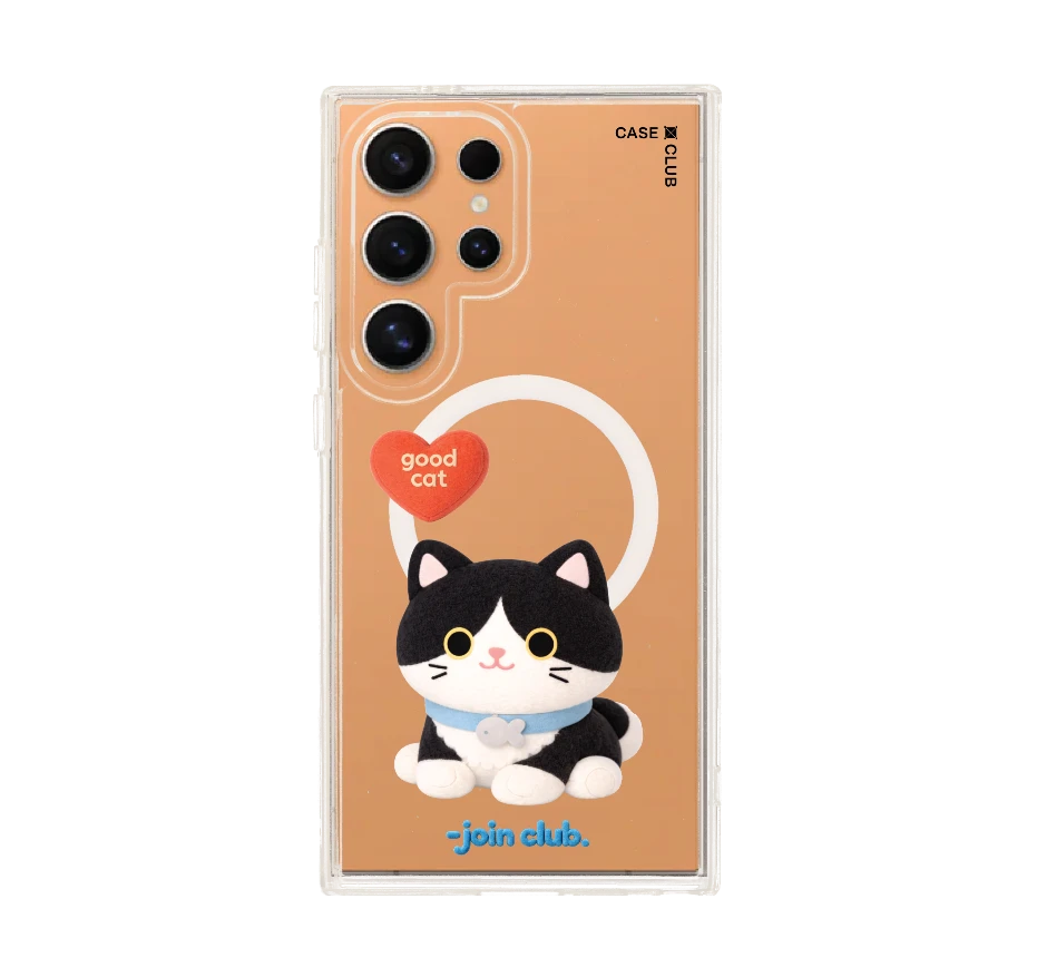 join the club heartful tuxedo cat