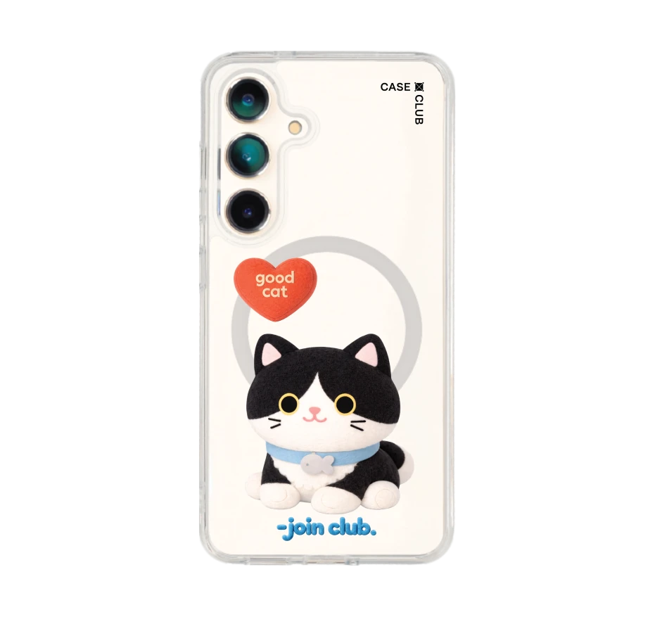 join the club heartful tuxedo cat