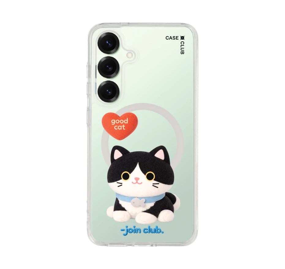 join the club heartful tuxedo cat