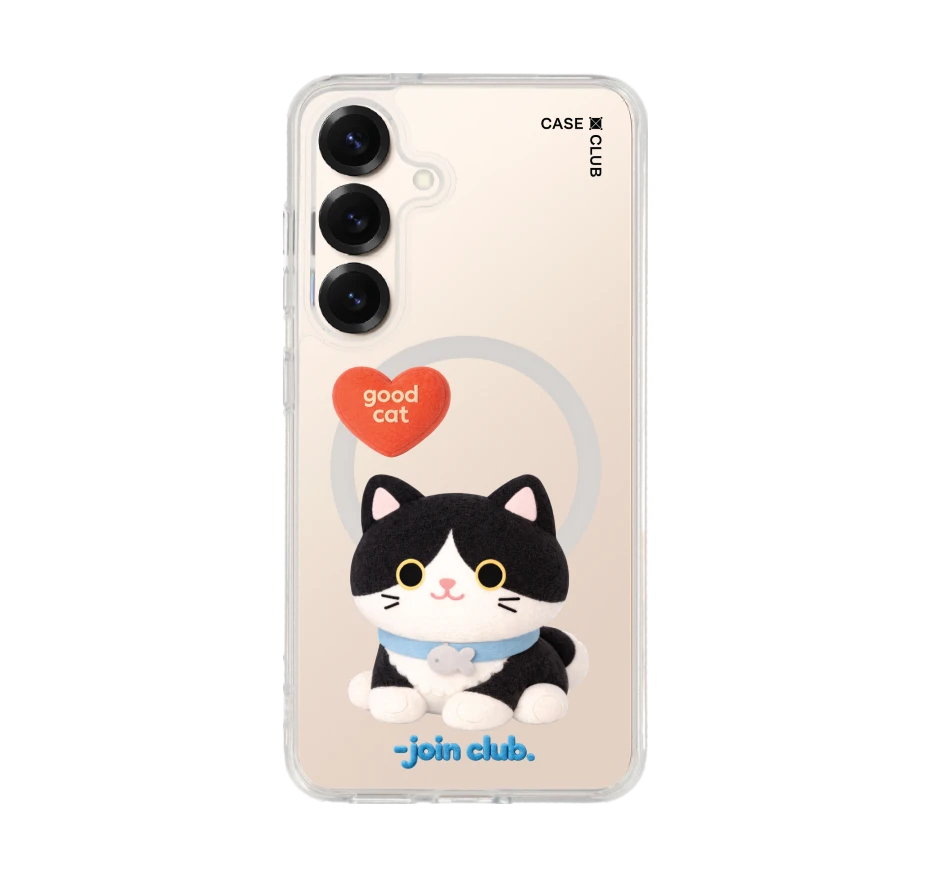 join the club heartful tuxedo cat