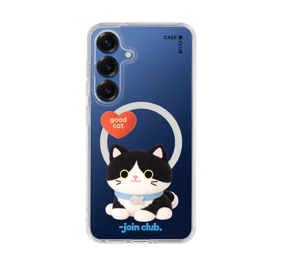 join the club heartful tuxedo cat