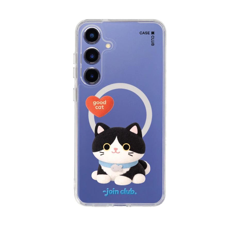 join the club heartful tuxedo cat