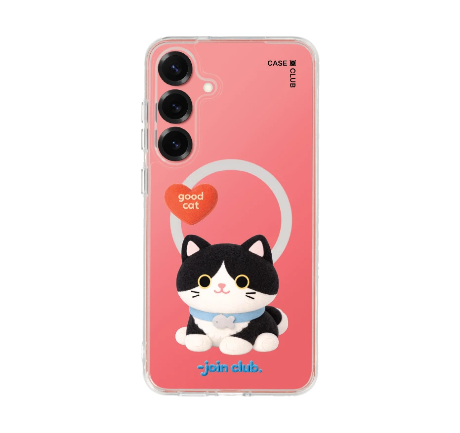 join the club heartful tuxedo cat