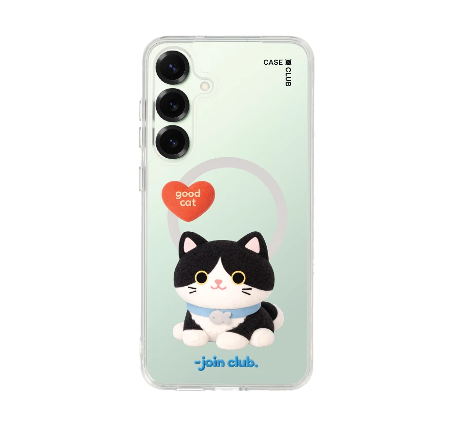 join the club heartful tuxedo cat