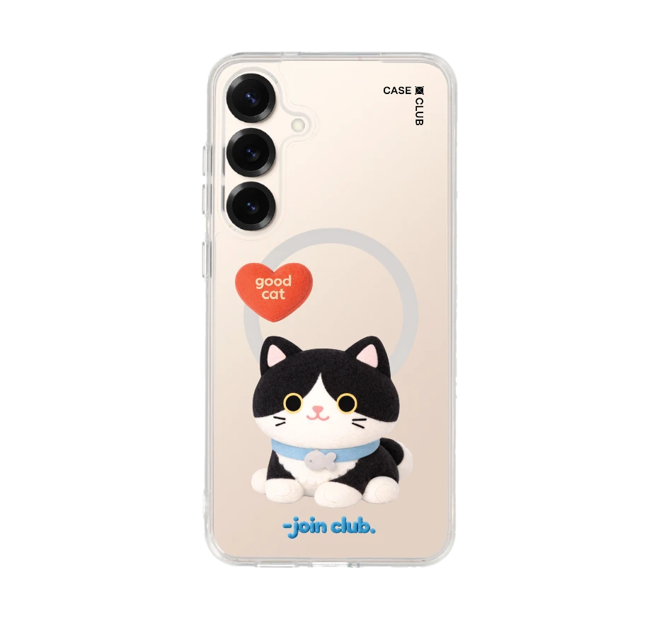 join the club heartful tuxedo cat