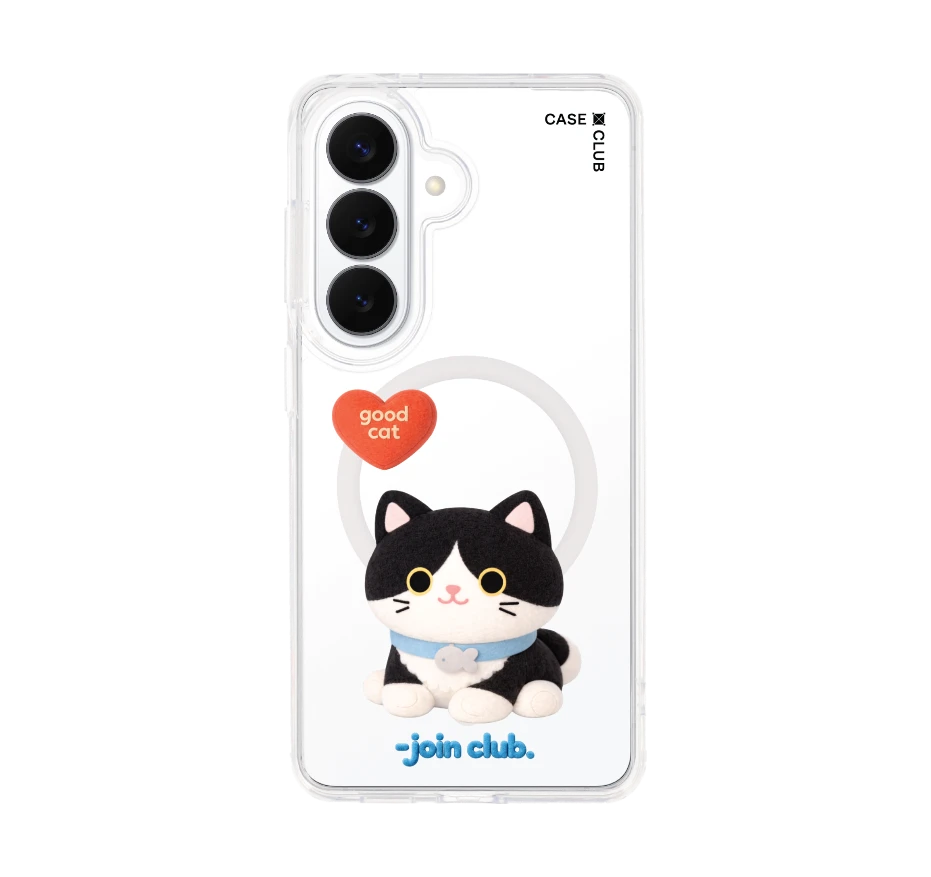 join the club heartful tuxedo cat