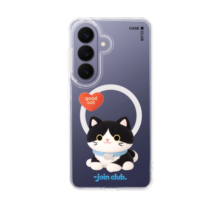 join the club heartful tuxedo cat