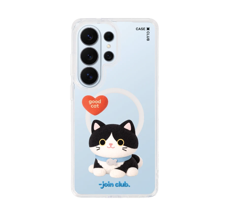 join the club heartful tuxedo cat