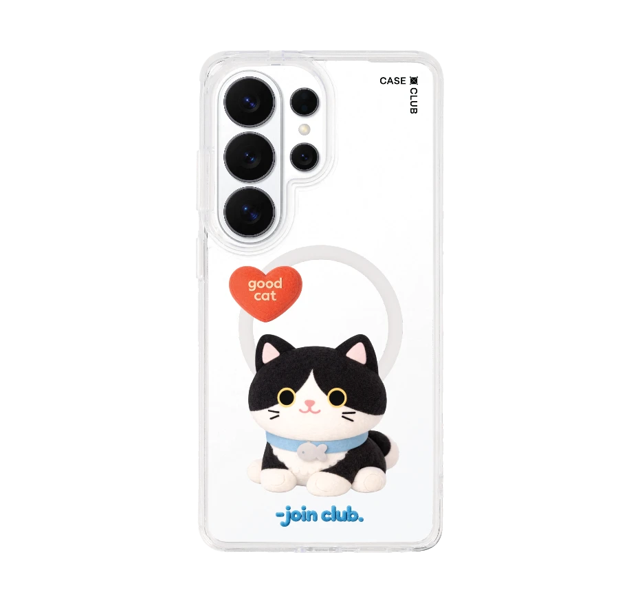 join the club heartful tuxedo cat
