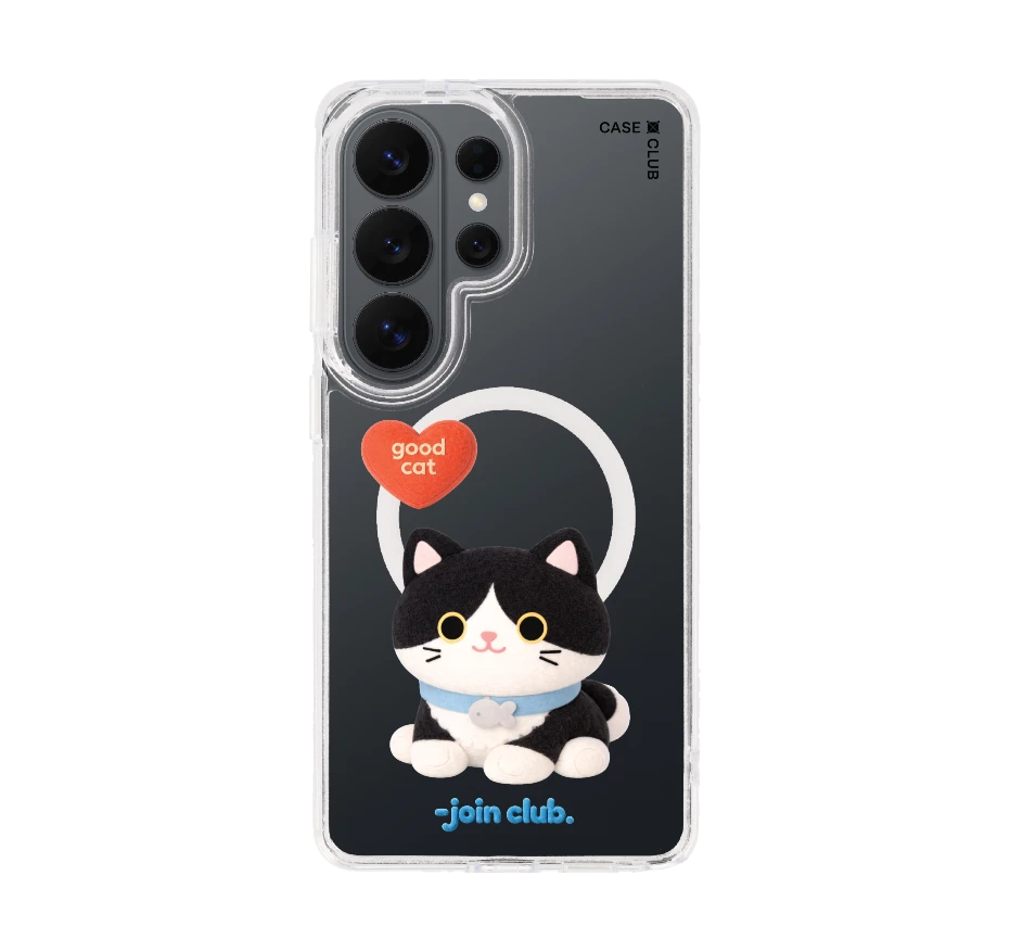 join the club heartful tuxedo cat