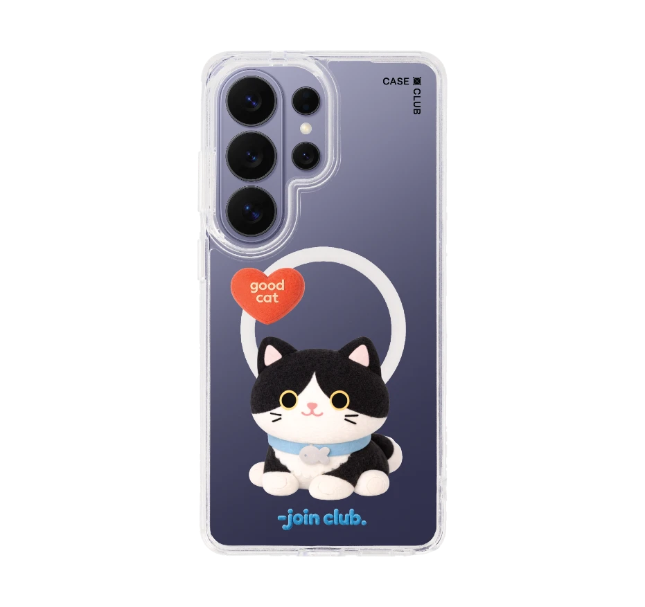 join the club heartful tuxedo cat