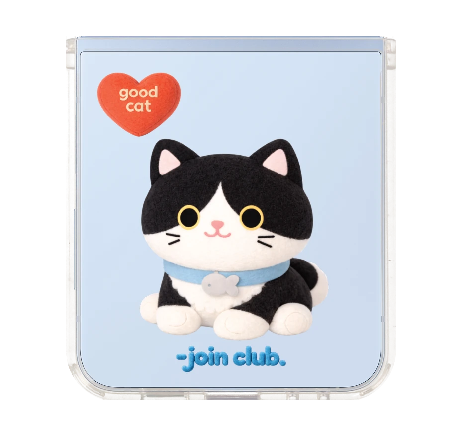 join the club heartful tuxedo cat
