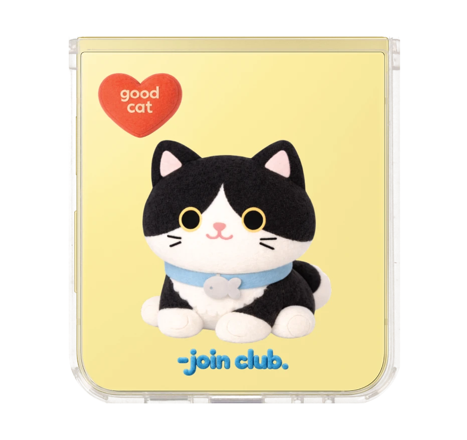 join the club heartful tuxedo cat