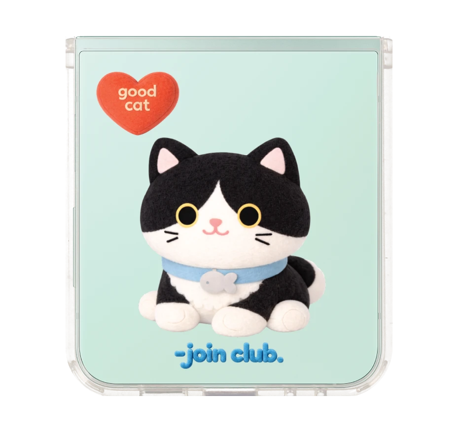 join the club heartful tuxedo cat