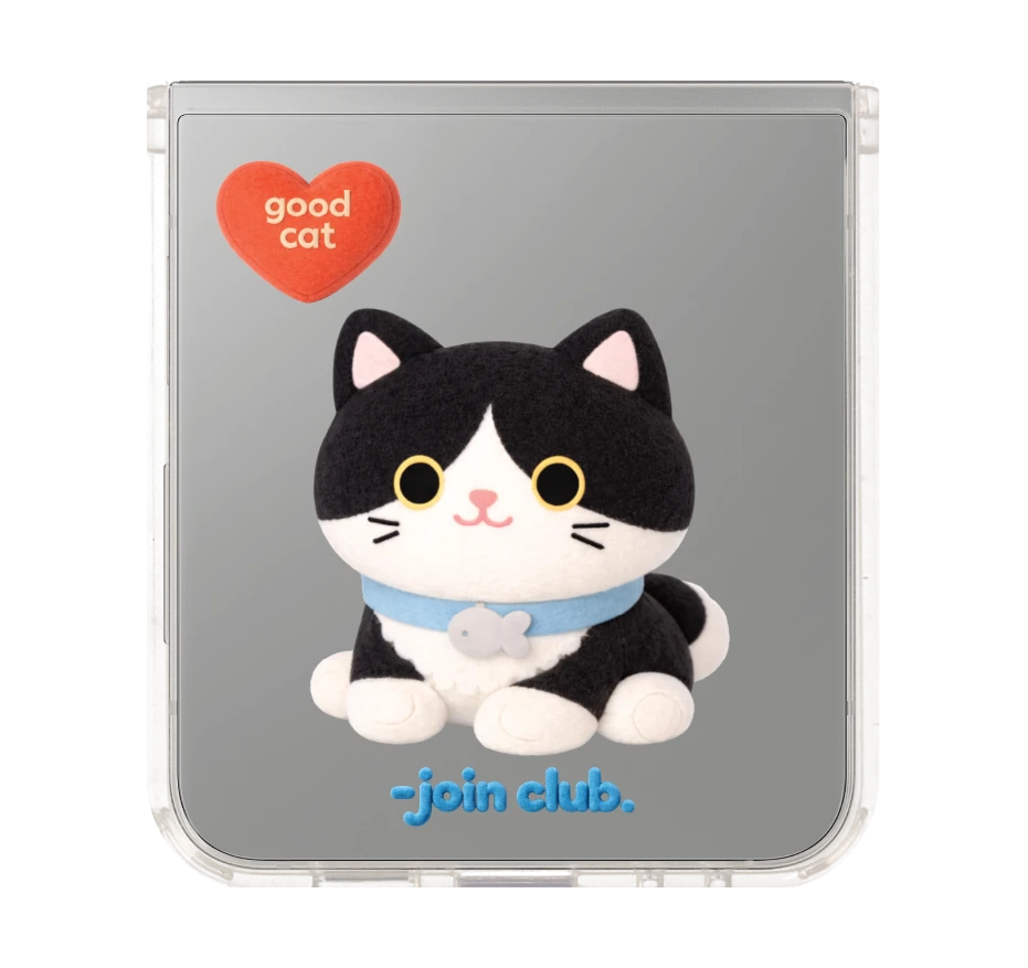 join the club heartful tuxedo cat