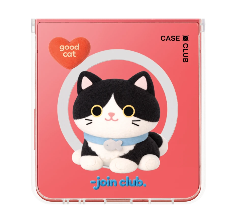 join the club heartful tuxedo cat