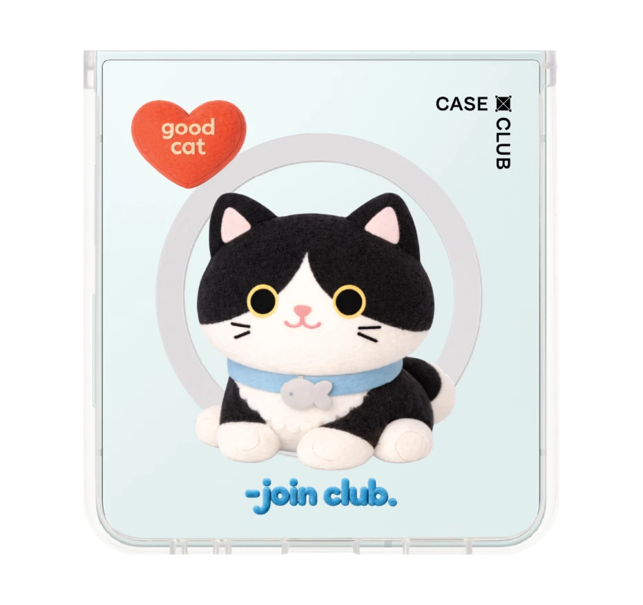 join the club heartful tuxedo cat