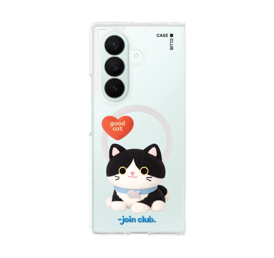 join the club heartful tuxedo cat