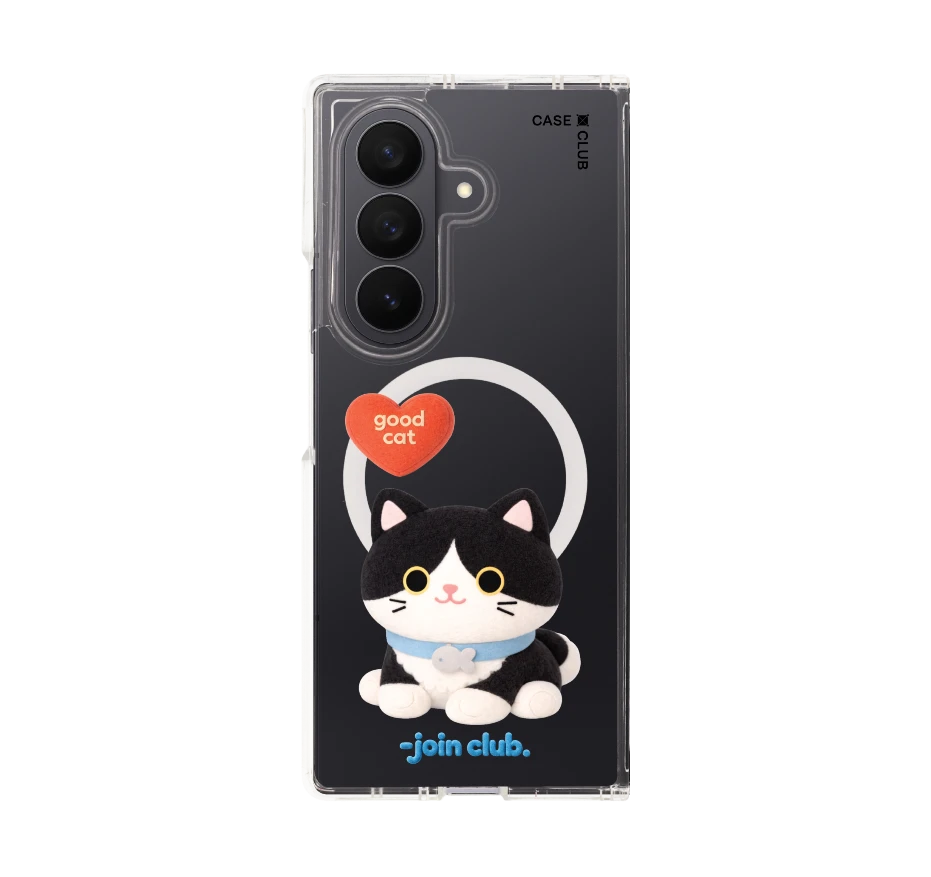 join the club heartful tuxedo cat