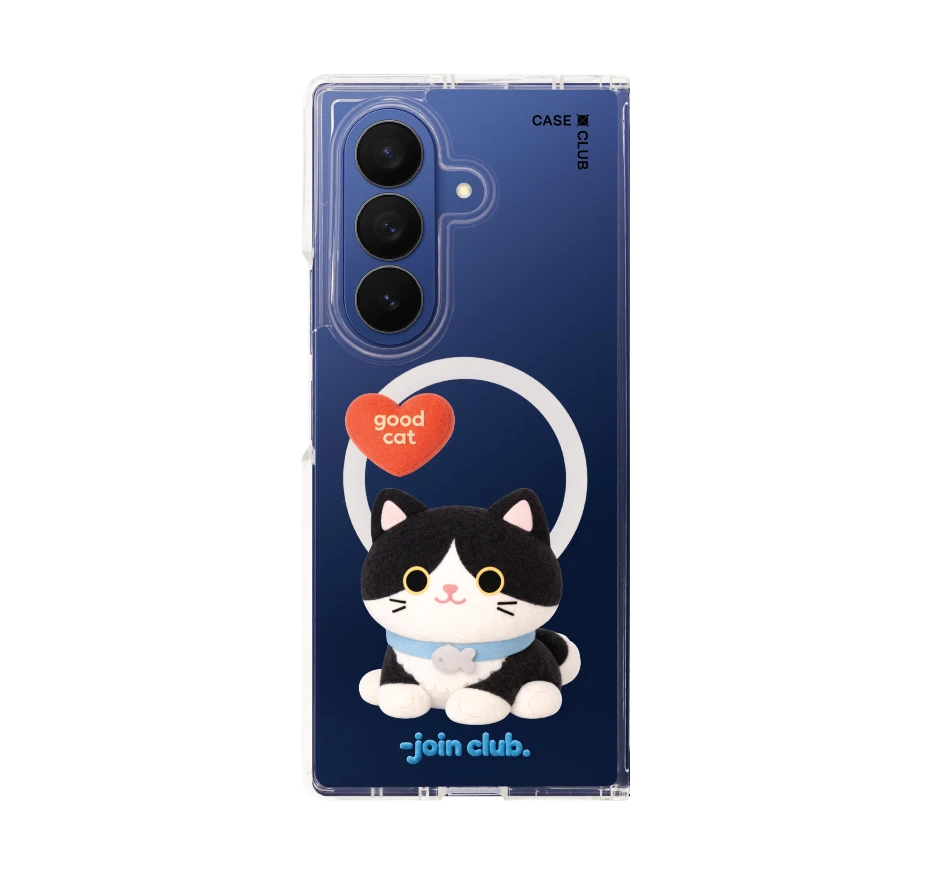 join the club heartful tuxedo cat