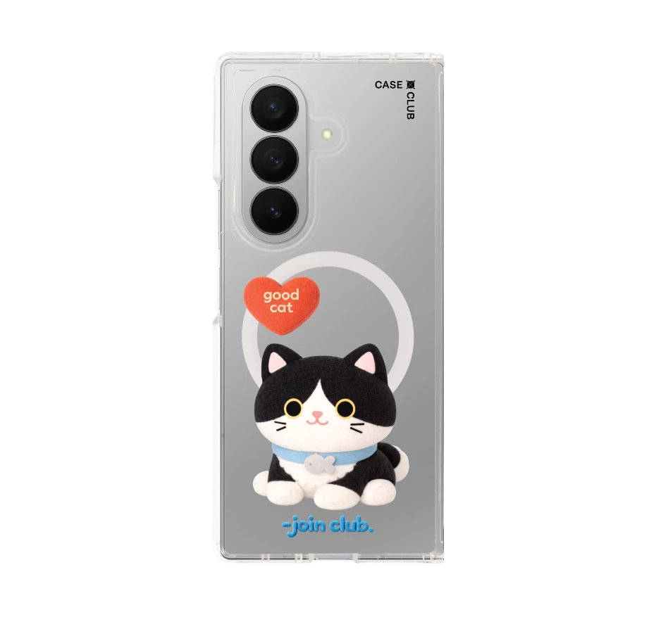 join the club heartful tuxedo cat