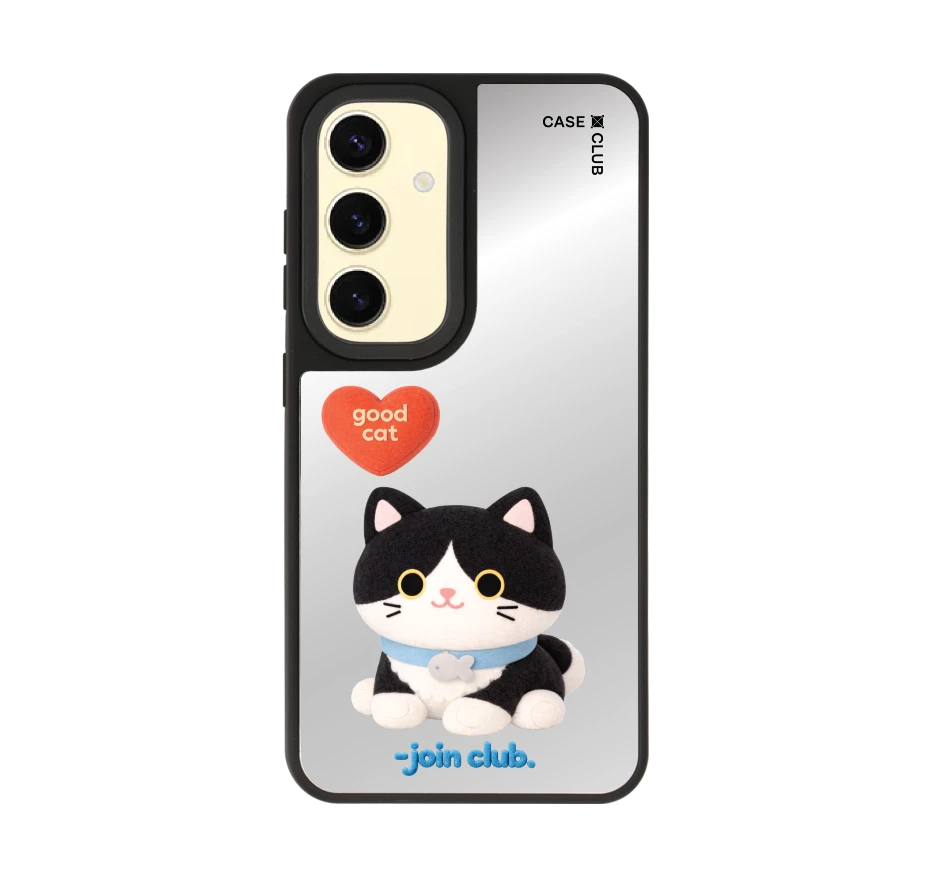 join the club heartful tuxedo cat