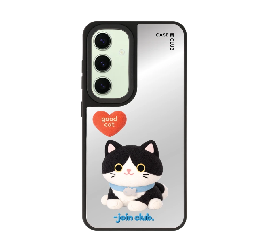 join the club heartful tuxedo cat