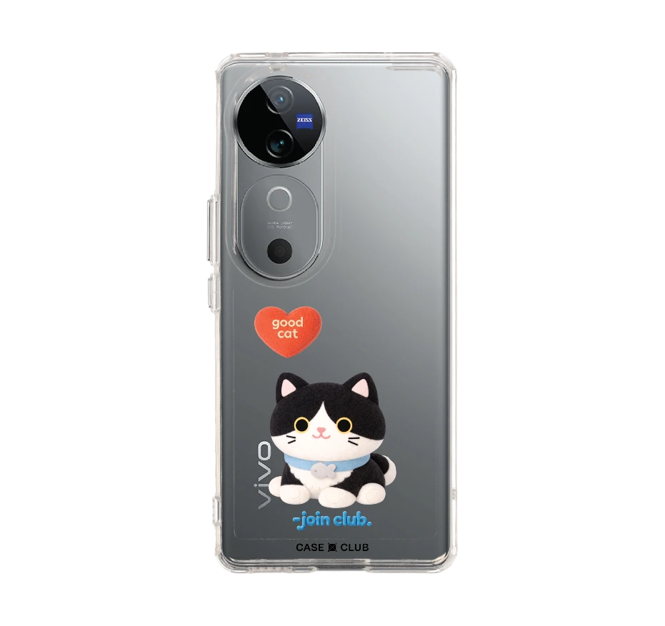 join the club heartful tuxedo cat