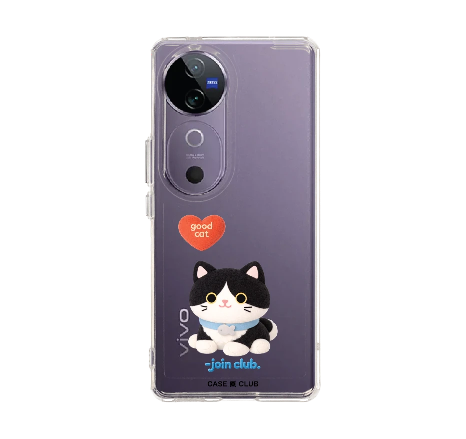 join the club heartful tuxedo cat
