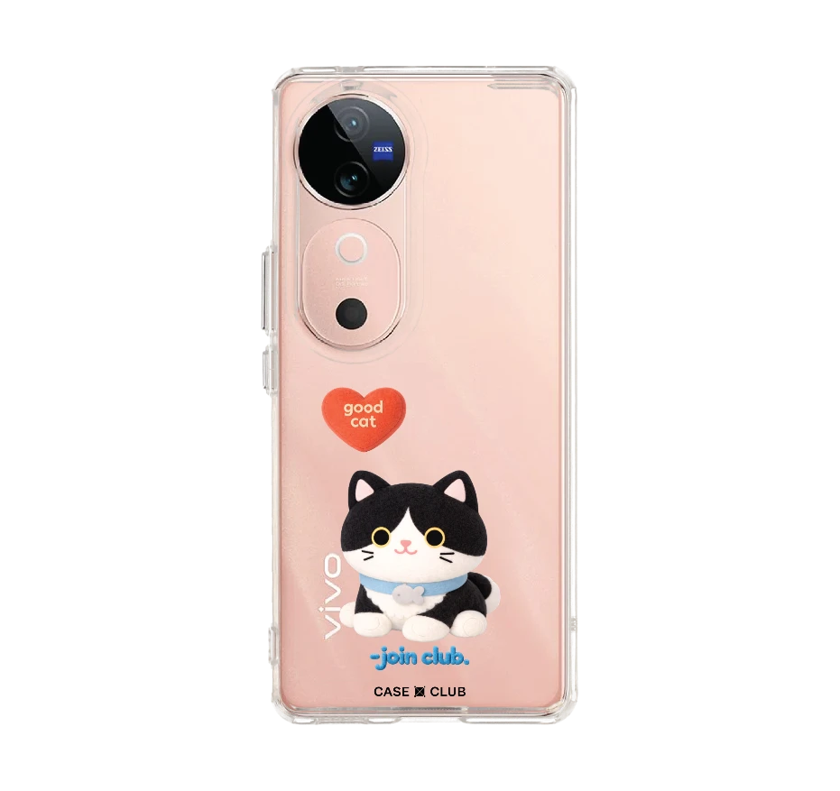 join the club heartful tuxedo cat