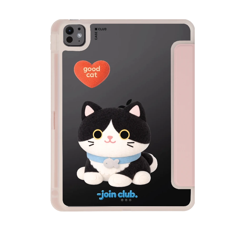 join the club heartful tuxedo cat